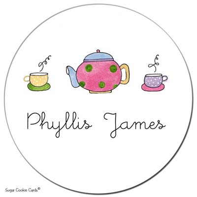 Sugar Cookie Gift Stickers - Tea Party Sugar Cookie Gift Stickers - Tea Party